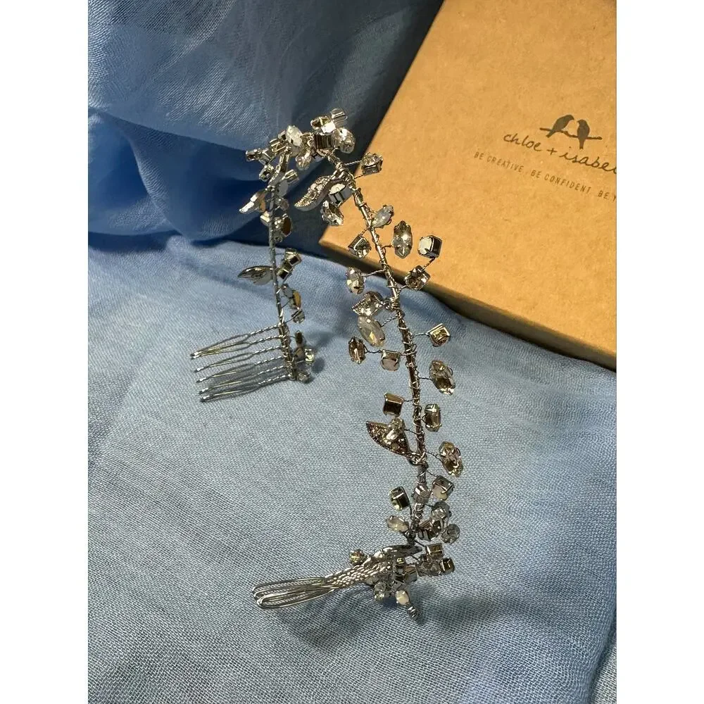 CHLOE + ISABEL crystal headband silver hair accessory - H063CLAR - Picture 3 of 5